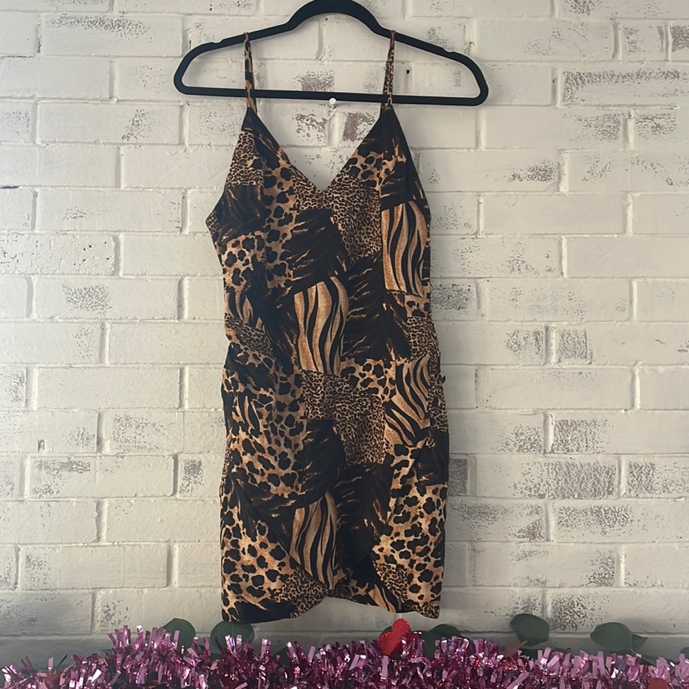 Urban Outfitters Animal Print Mini Dress Size M